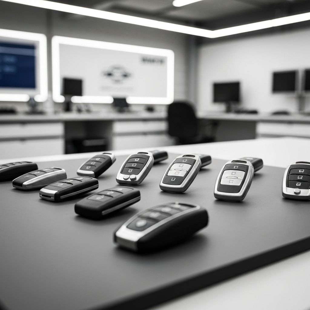 Automobilių raktų kolekcija